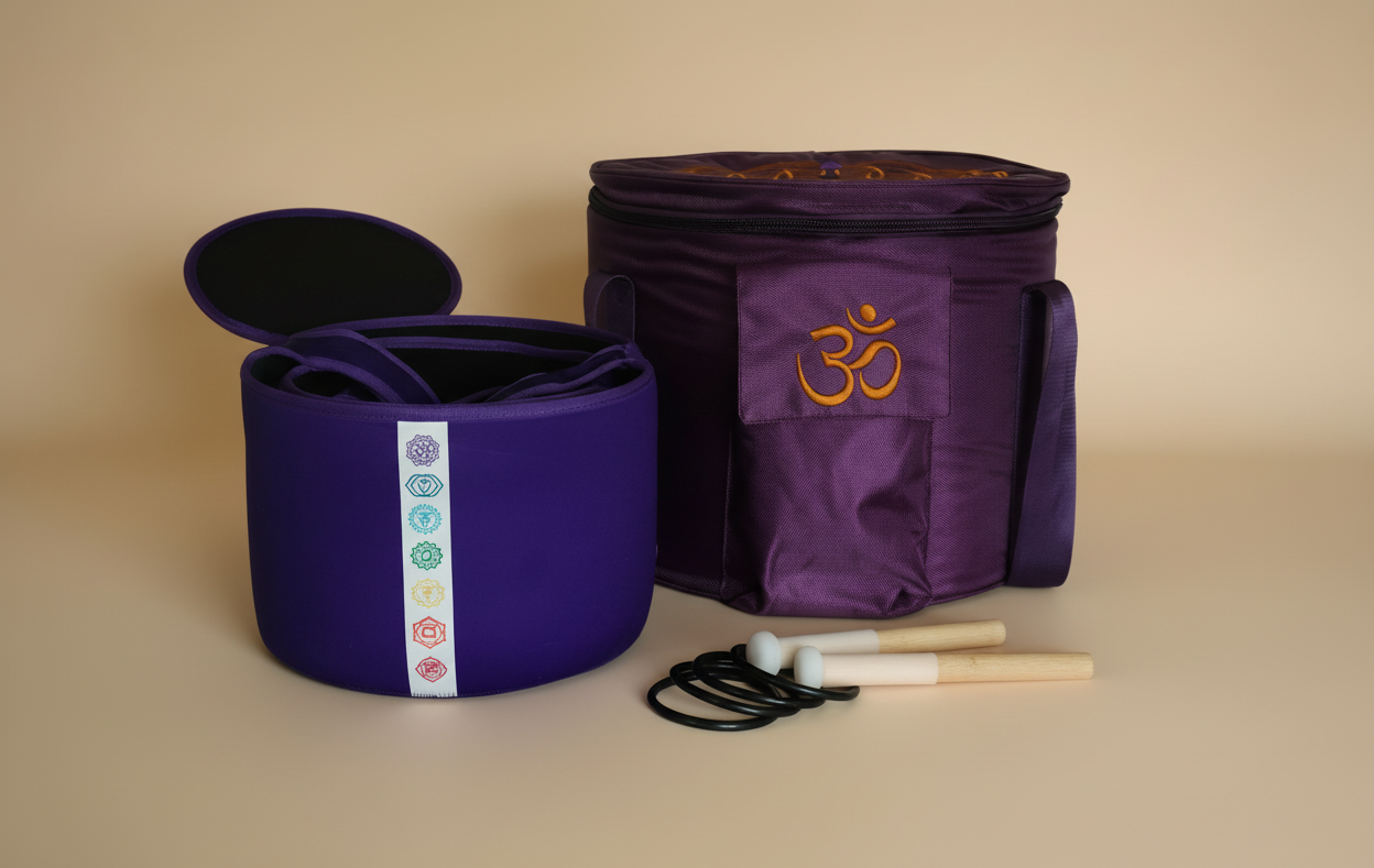 Perfect Pitch Frosted Crystal Singing Bowl Set (3 PCs)