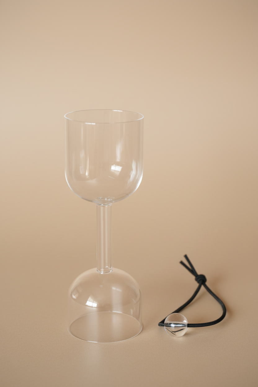 Mini Double-Ended Crystal Singing Bowl Single Set