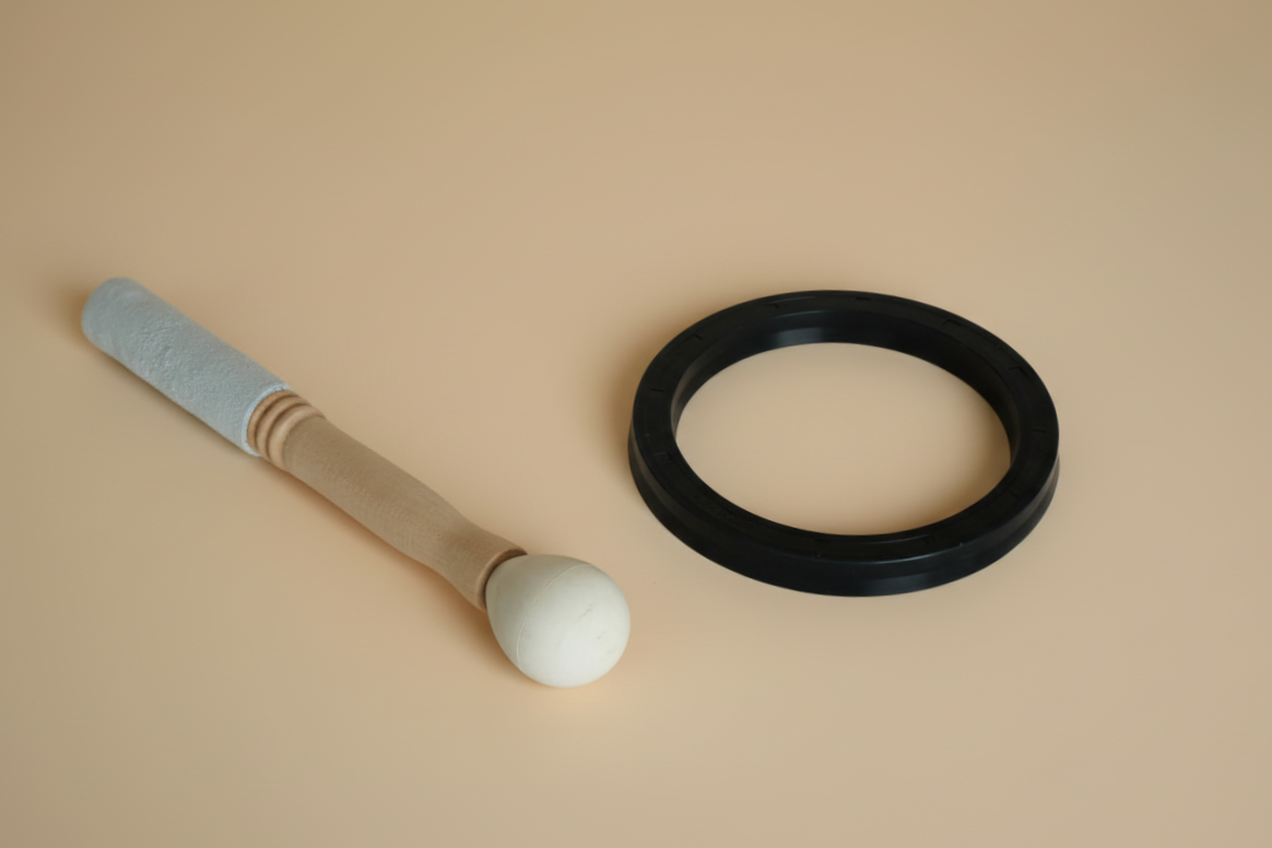 18” Polished Crystal Singing Bowl Single Set