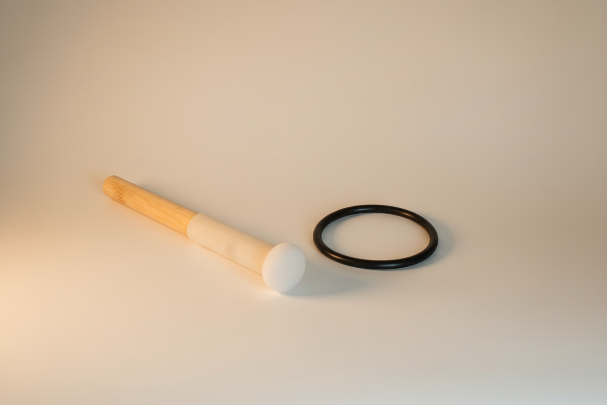 10” Frosted Crystal Singing Bowl Single Set