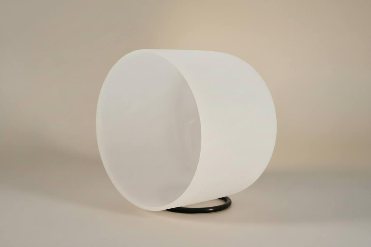 10” Frosted Crystal Singing Bowl Single Set