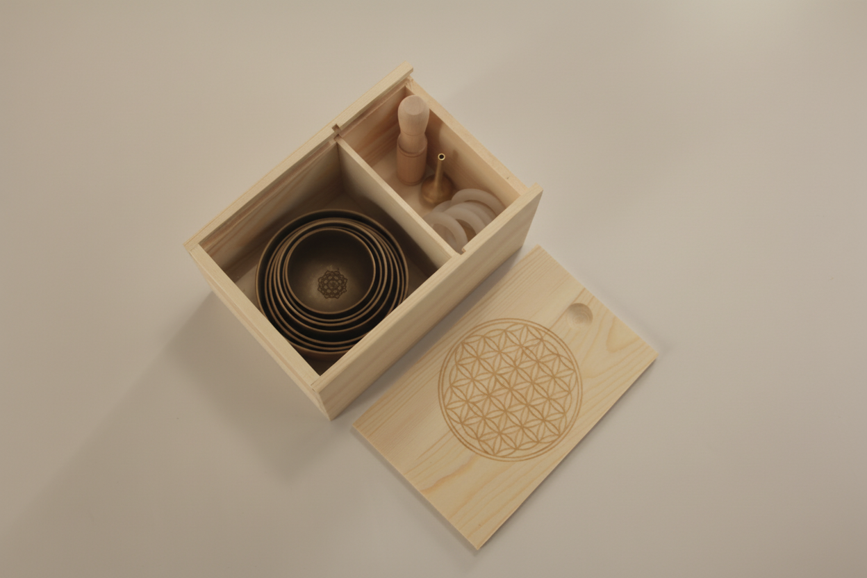 Mini Bronze Singing Bowl Set