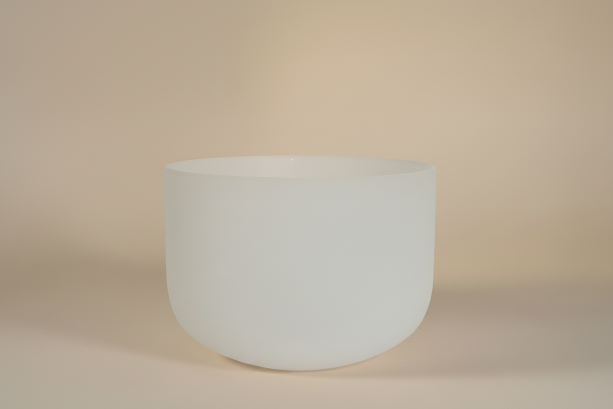 10” Frosted Crystal Singing Bowl Single Set