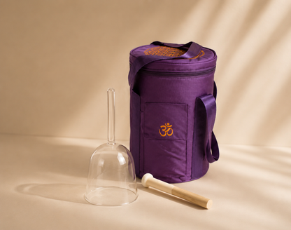 Clear Crystal Handle Bowl with Hard Case and Mallet