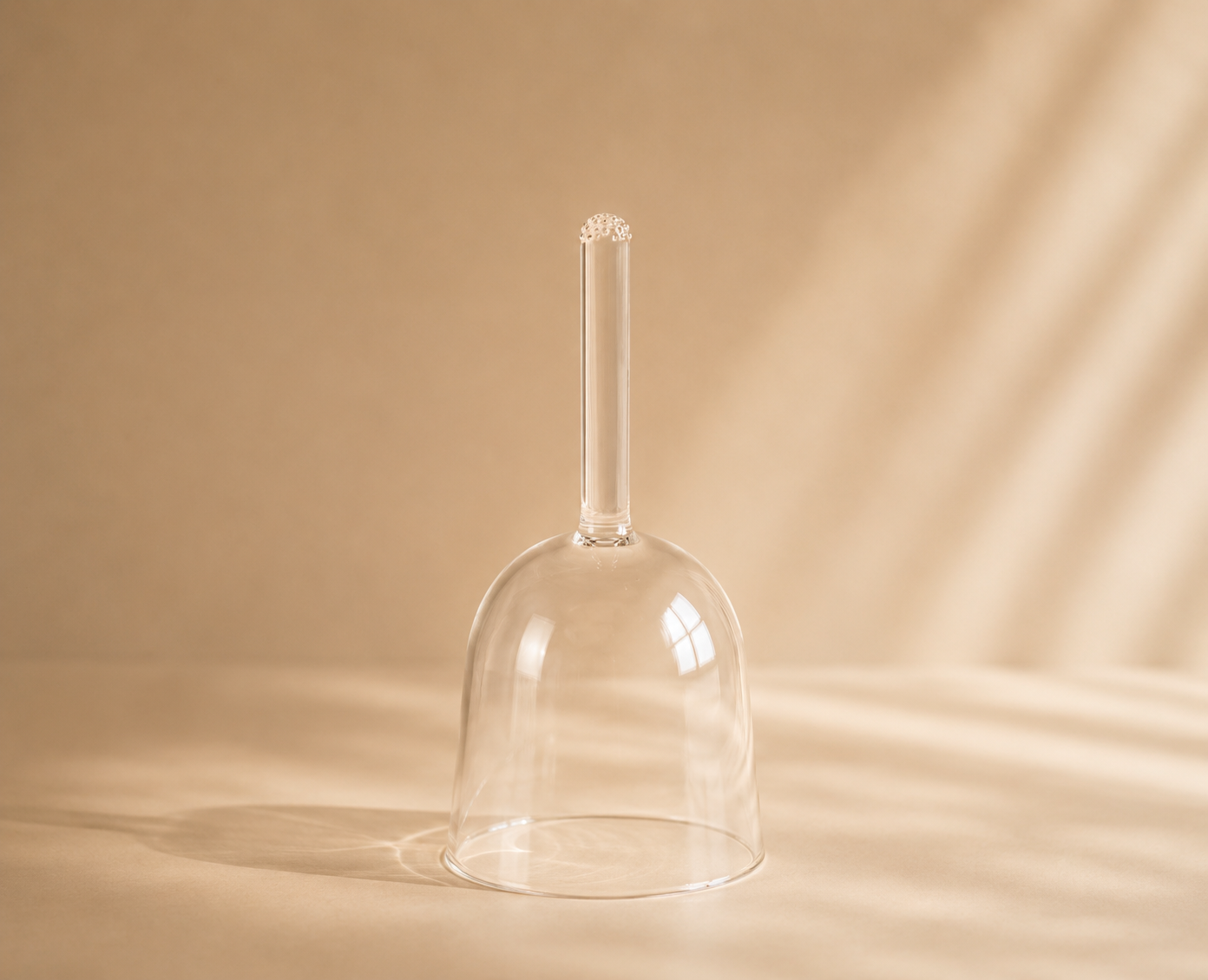 Clear Crystal Handle Bowl with Hard Case and Mallet